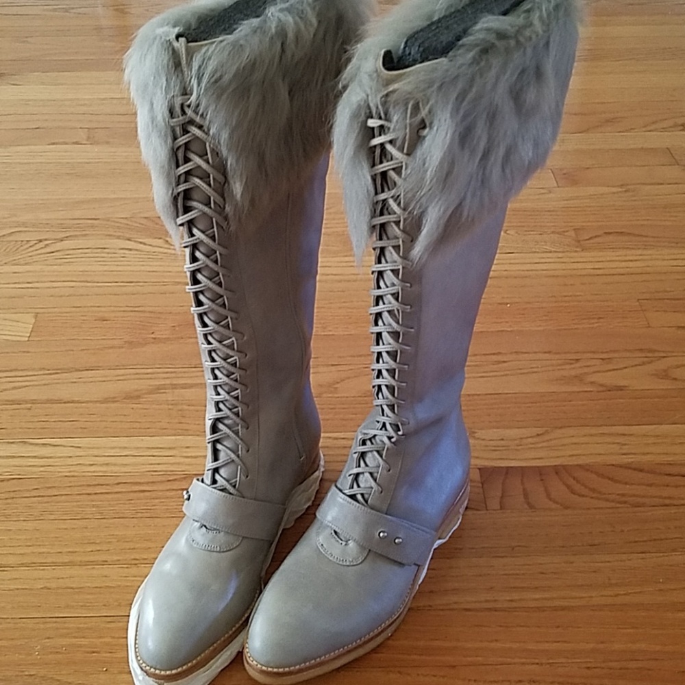 Kenneth Cole Fur Frenzy Boots - New/Unworn